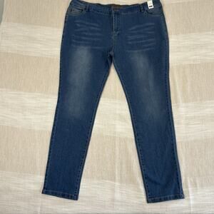 Judy Blue Women's Skinny Fit Mid Rise‎ 3XL Jeans Blue Denim Stretch Plus Size